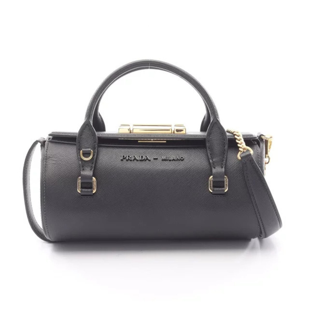 Prada Handbag Bag Saffiano Leather Black